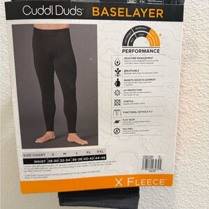 Cuddl Duds Men's Dark Grey Baselayer Pants